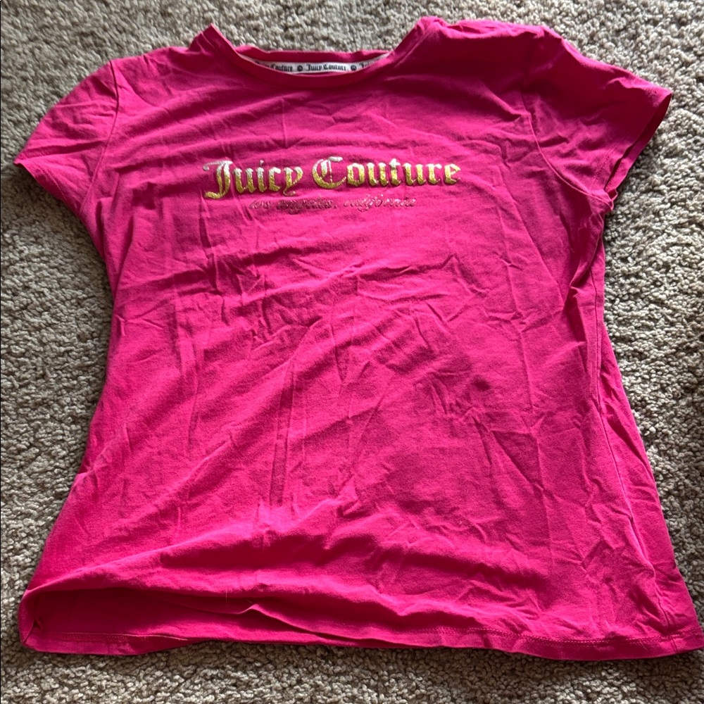 Juicy Couture Fuchsia Tee with Gold Logo
